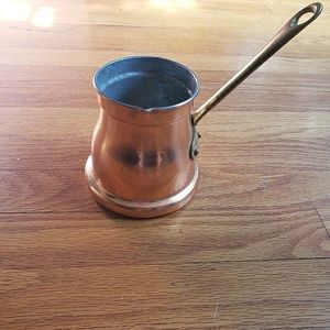 DRINKING CHOCOLATE Copper POT by "COPRA" Sauce Pan Made in PORTUGAL long Handle